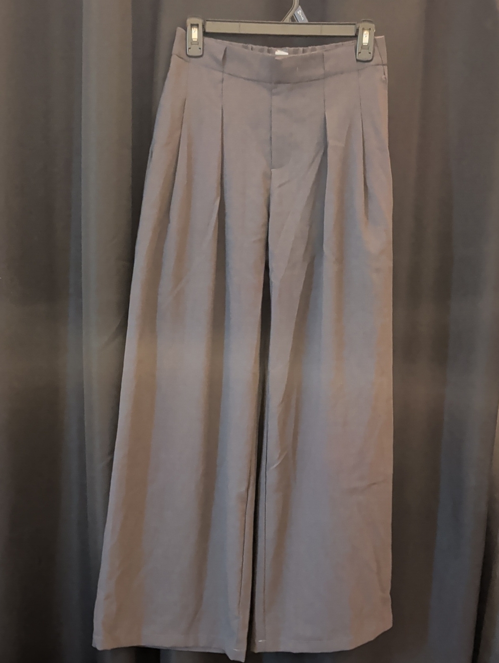 Halara Wide Leg Pleated Dress Pants Grey Nwot